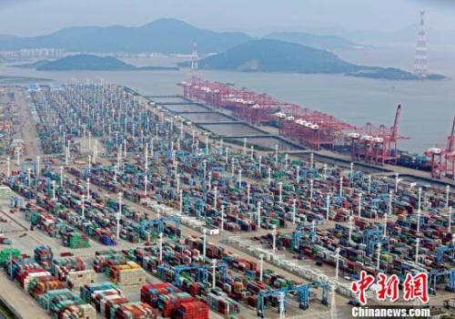 浙江寧波舟山港?！≌掠聺?攝