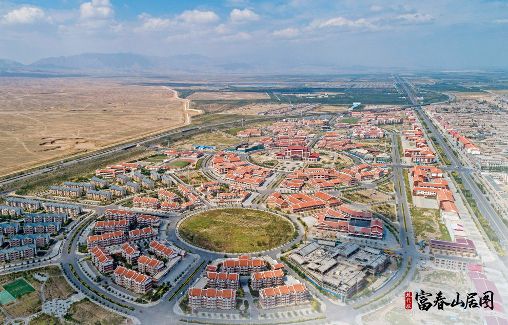 這是2019年9月3日拍攝的寧夏回族自治區(qū)銀川市永寧縣閩寧鎮(zhèn)新區(qū)新貌。